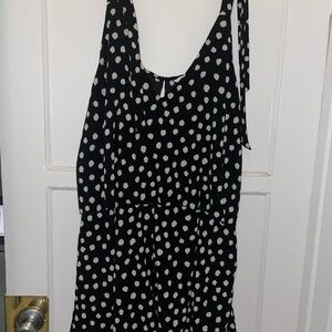 H&M Black and White Polka Dot Jumpsuit